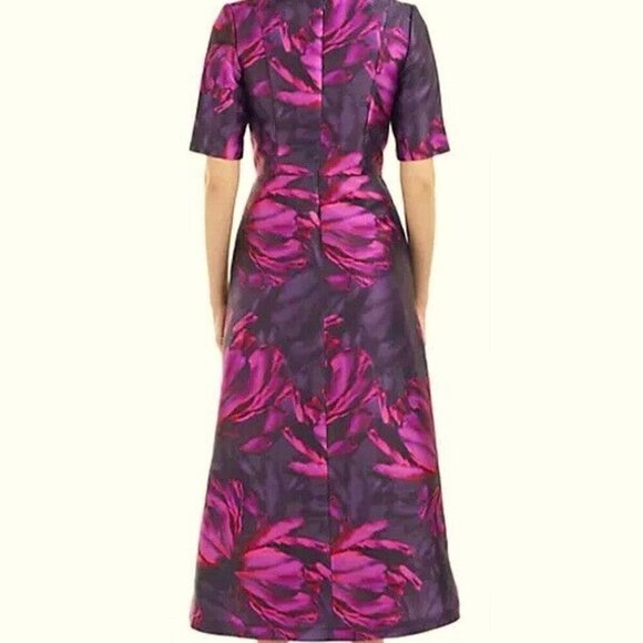 Kay Unger Cerise Tallulah Floral High-Low Maxi Tulip Dress - Picture 3 of 3